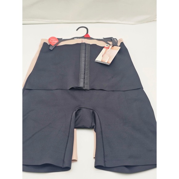 Skinnygirl Other - Skinnygirl Thigh Slimmers Women L Black Nude NWT Scuba Waist Cinching 2pk SG5491